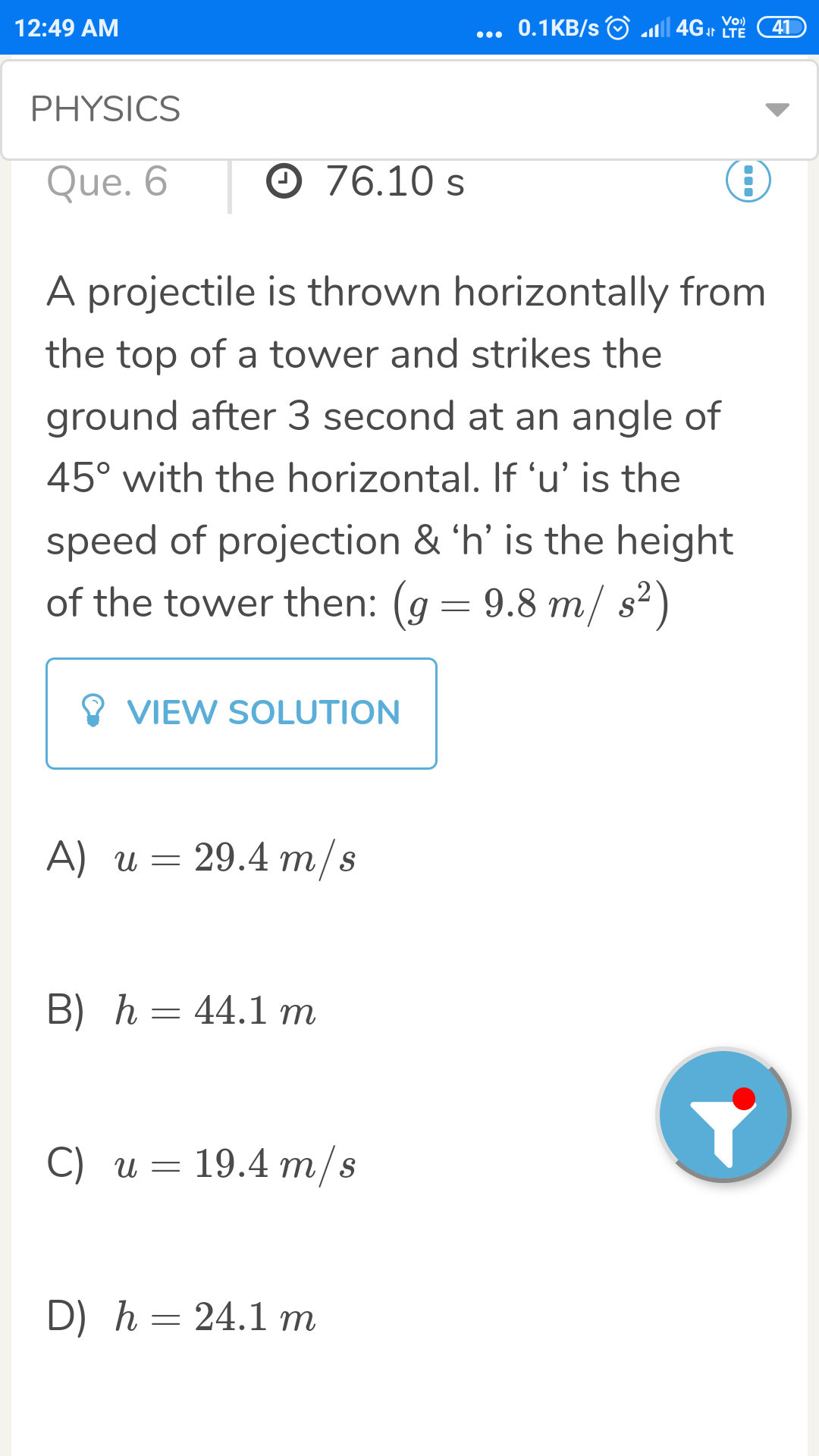 Question image for Find h and u.plz post the answer to this question